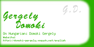 gergely domoki business card